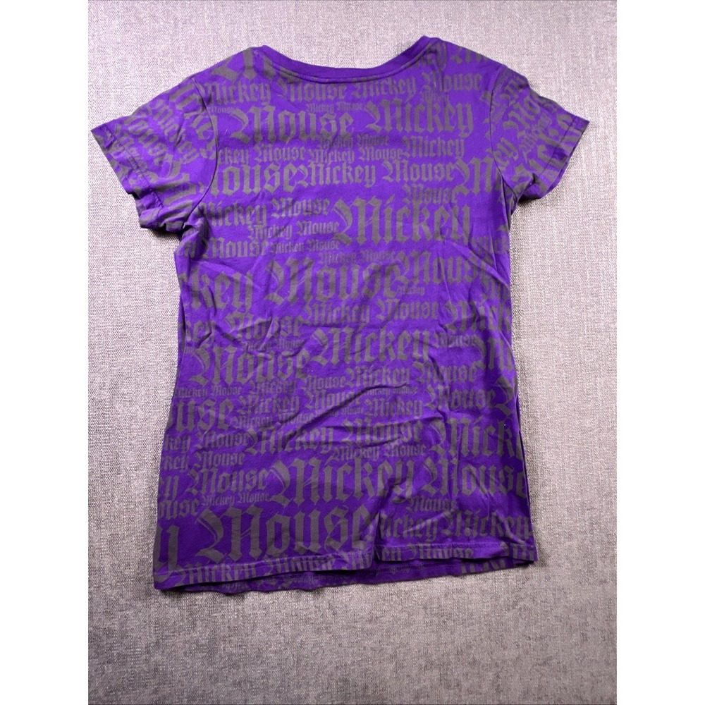 Disneyland Resort Walt Disney World Plaid Mickey Mouse Purple T-Shirt Womens LRG - Picture 7 of 8